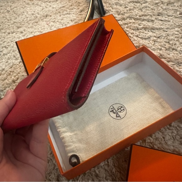 Authentic HERMES Bearn Wallet Rouge - Picture 4 of 12